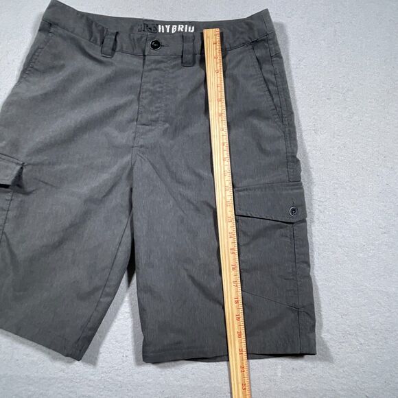BKE Buckle Cargo Hybrid Shorts Mens 30 Grey Athletic Fit Flat Front‎ Pockets 10" - Picture 2 of 11